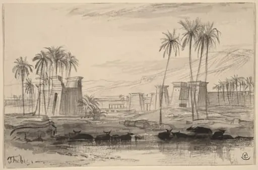 Thebes, by Edward Lear