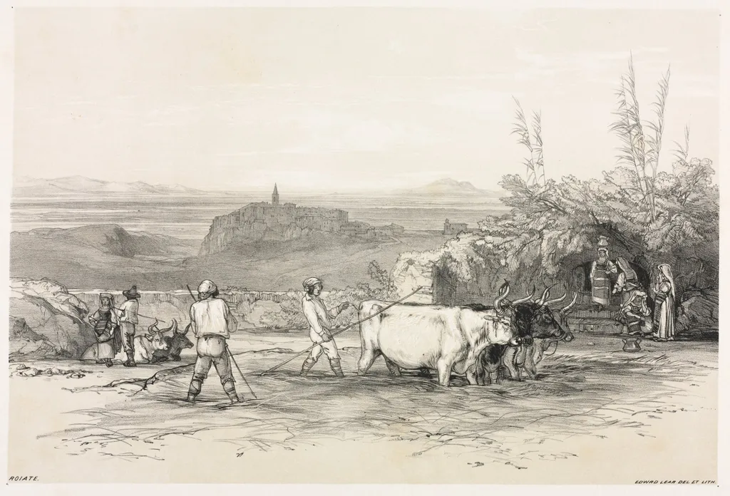 Views in Rome and Its Environs: Roiate, by Edward Lear, 1841