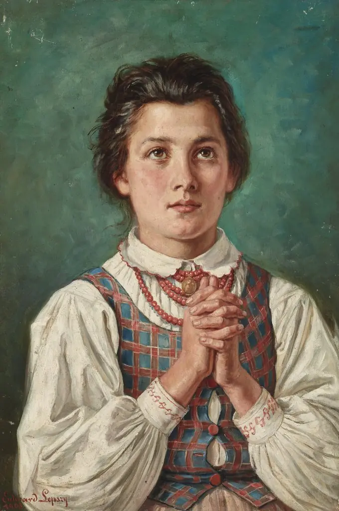 Study of a Girl, by Edward Lepszy