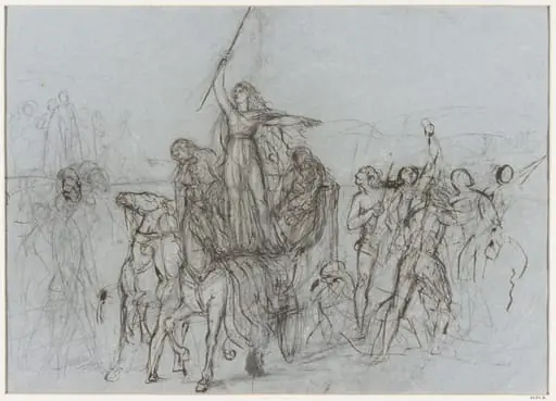 Study for Boadicea, by Edward Matthew RA Ward