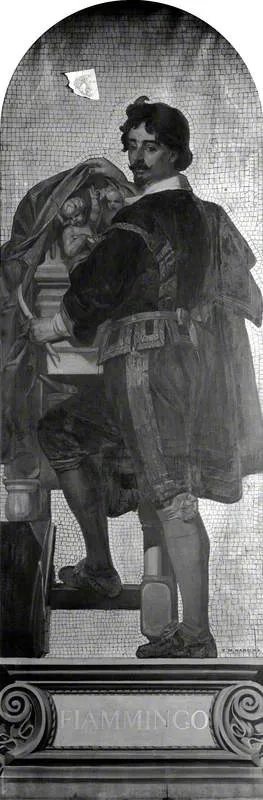 'Fiammingo' (François Duquesnoy) (1597–1643) (design for a mosaic in the Victoria and Albert Museum), by Edward Matthew Ward, oil, 1857