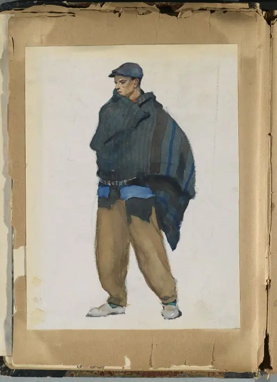 Spanish Sketch Mounted in Scrap Book, by Edward Penfield