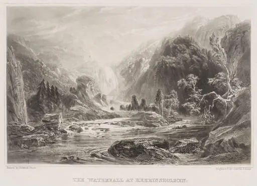 The Waterfall at Herrinsholmen, by Edward Price