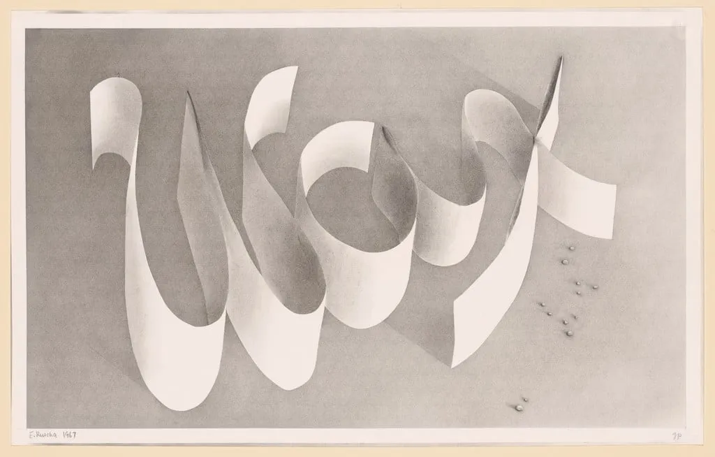 Untitled, by Edward Ruscha, graphite, 1967