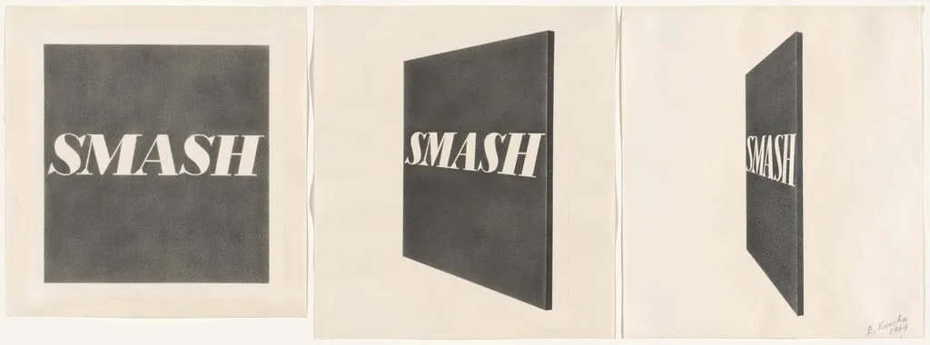 Untitled, by Edward Ruscha, graphite, 1964