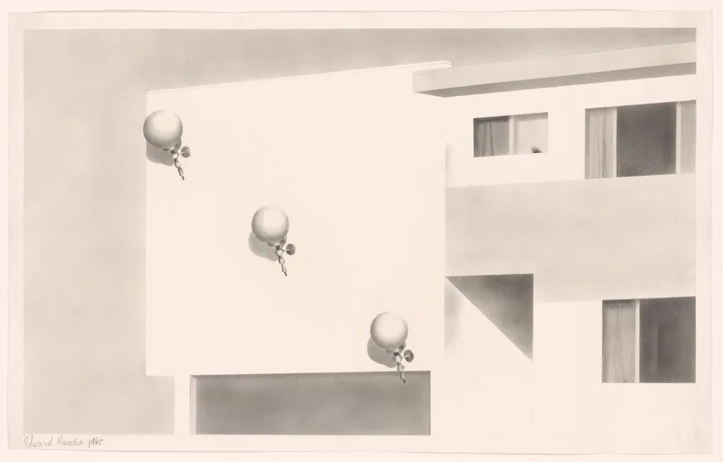 Untitled, by Edward Ruscha, graphite, 1965