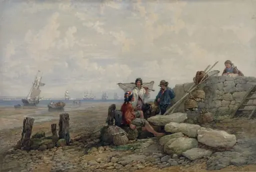 Isle of Wight: The Channel Fleet coming out of Portsmouth, by Edward RWS Duncan
