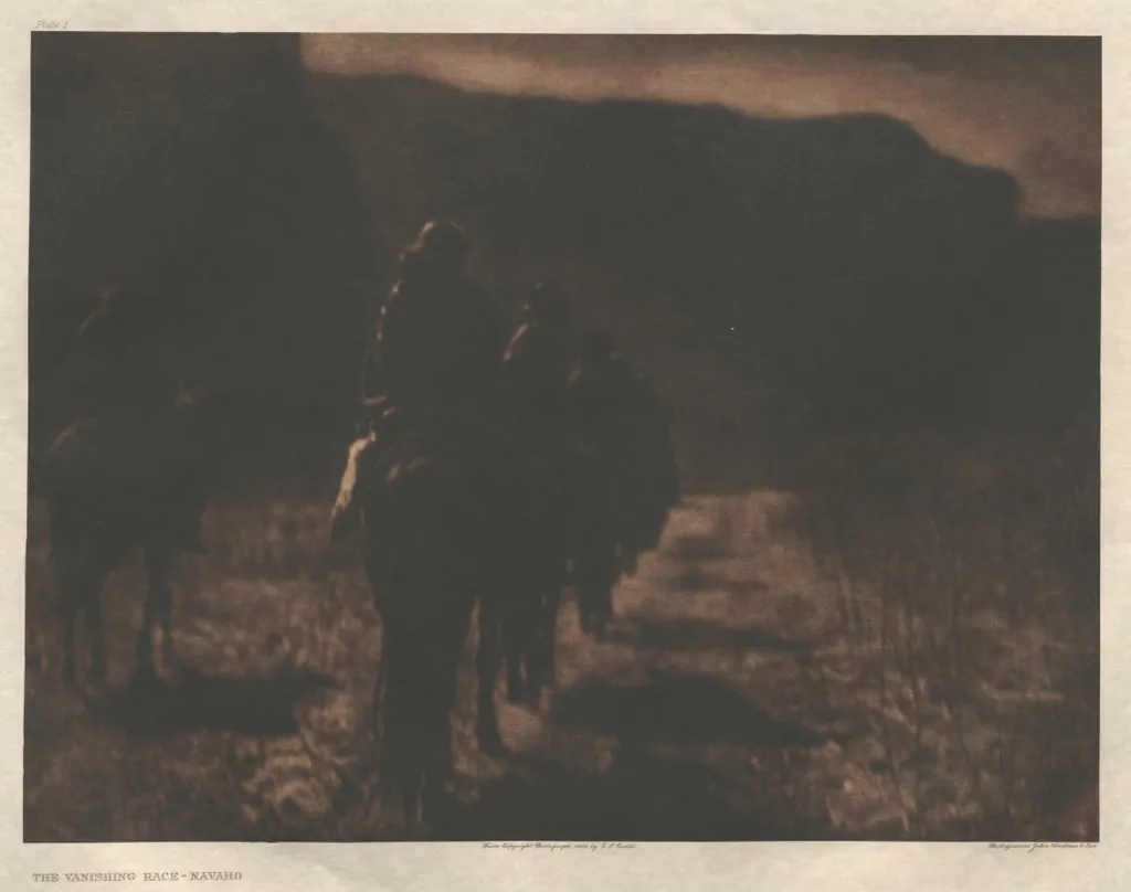 Portfolio I, Plate 1: The Vanishing Race-Navajo, by Edward S. Curtis, 1904
