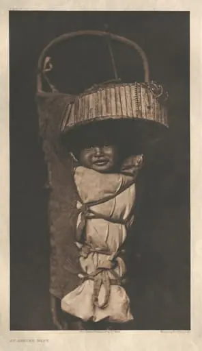 Portfolio I, Plate 17: An Apache Babe, by Edward S. Curtis, 1903