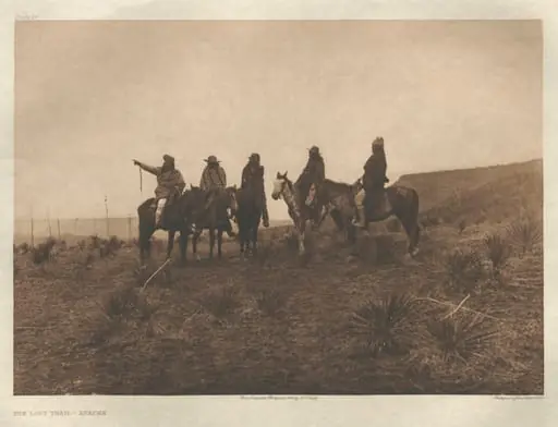 Portfolio I, Plate 19: The Lost Trail-Apache, by Edward S. Curtis