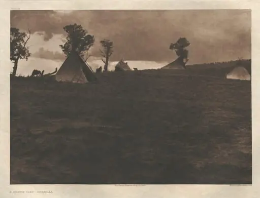 Portfolio I, Plate 24: A Hilltop Camp-Jicarilla, by Edward S. Curtis