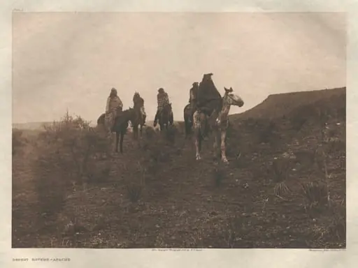Portfolio I, Plate 3: Desert Rovers-Apache, by Edward S. Curtis