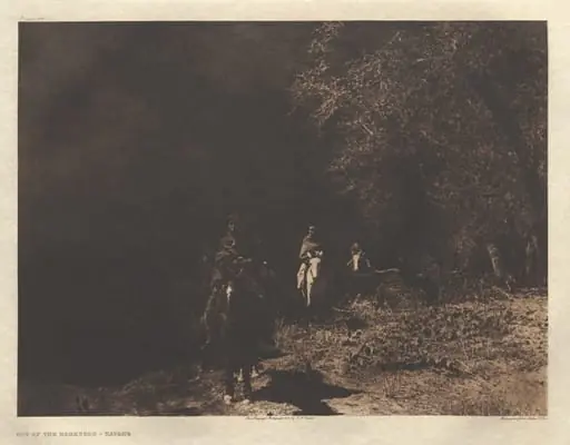 Portfolio I, Plate 37: Out of the Darkness-Navaho, by Edward S. Curtis