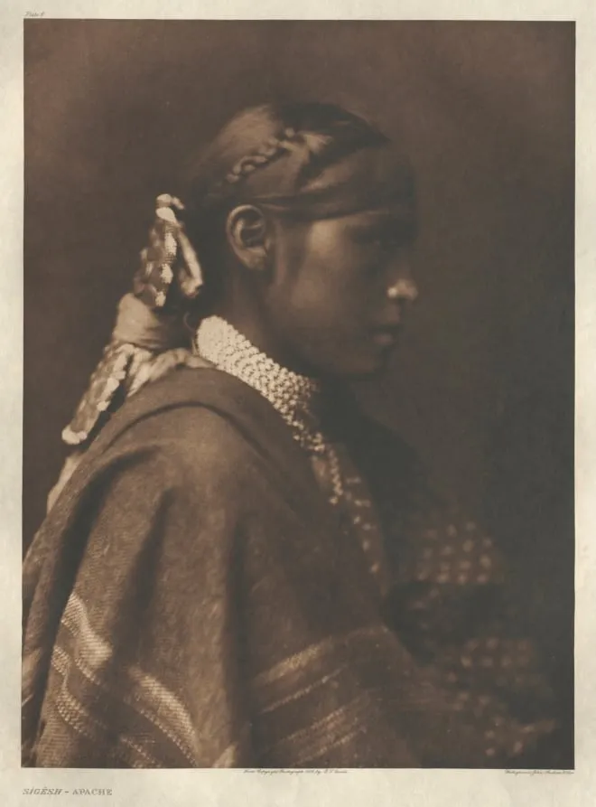 Portfolio I, Plate 6: Sígesh-Apache, by Edward S. Curtis, 1903