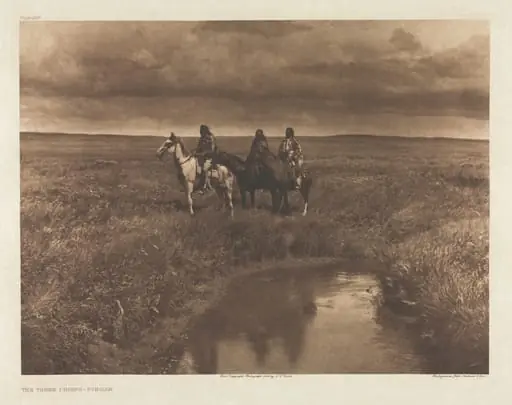 Portfolio VI, Plate 209: The Three Chiefs - Piegan, by Edward S. Curtis