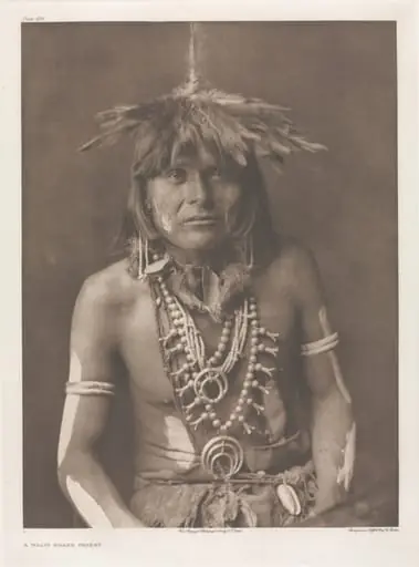 Portfolio XII, Plate 429: A Walpi Snake Priest, by Edward S. Curtis