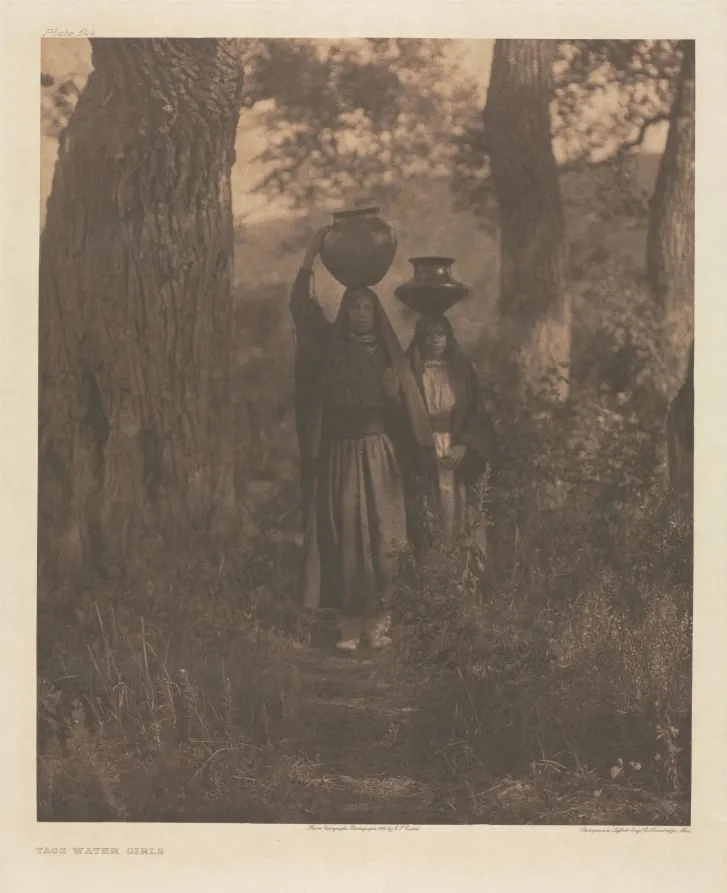 Portfolio XVI, Plate 544: Taos Water Girls, by Edward S. Curtis, 1905