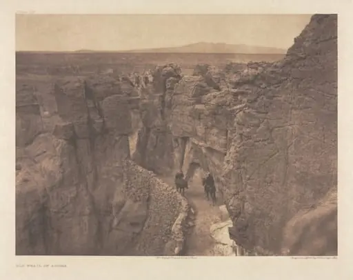 Portfolio XVI, Plate 567: Old Trail at Acoma, by Edward S. Curtis