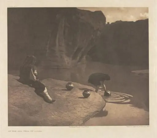 Portfolio XVI, Plate 571: At the Old Well of Acoma, by Edward S. Curtis