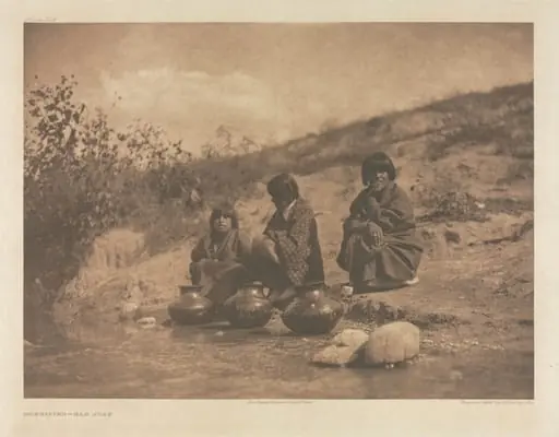 Portfolio XVII, Plate 598: Gossiping - San Juan, by Edward S. Curtis