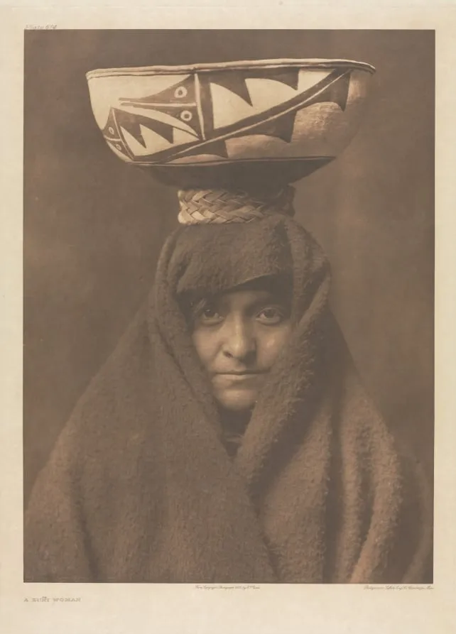 Portfolio XVII, Plate 614: A Zuñi Woman, by Edward S. Curtis, 1903