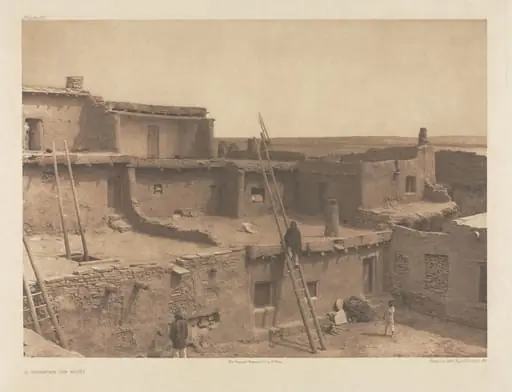 Portfolio XVII, Plate 615: A Corner of Zuñi, by Edward S. Curtis