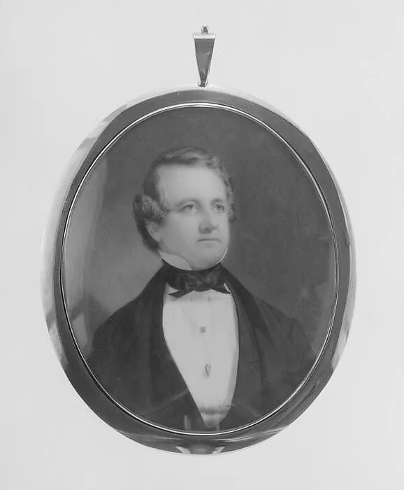 Portrait of a Gentleman, by Edward S. Dodge, watercolor, 1845