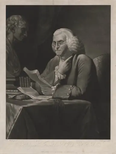 Benjamine Franklin, by Edward Savage