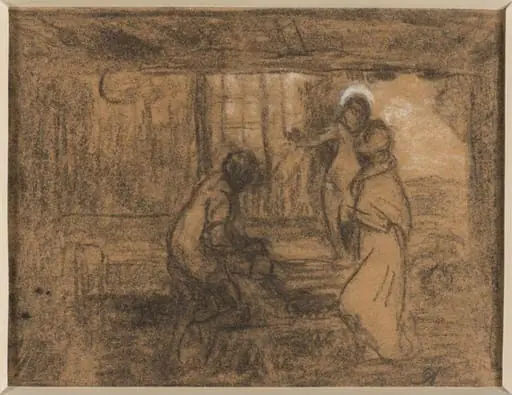 Study for the oil painting, "The Carpenter's Shop.", by Edward Stott