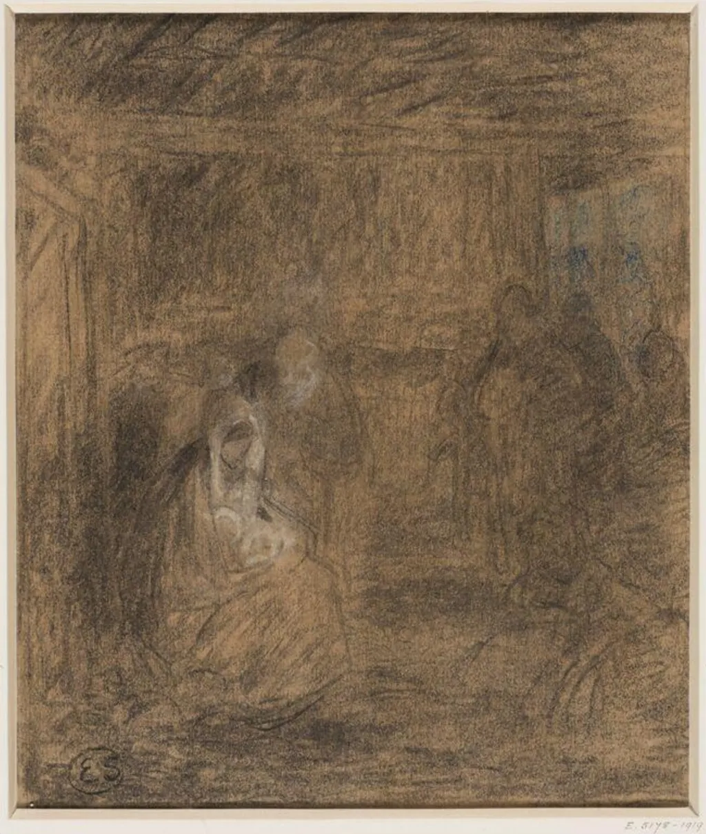 Study for the oil painting, "The Nativity", by Edward Stott, 1910