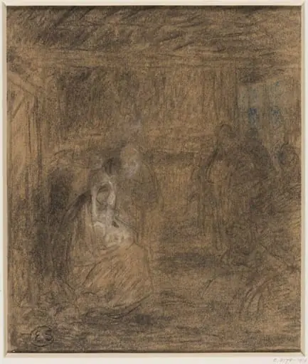 Study for the oil painting, "The Nativity", by Edward Stott