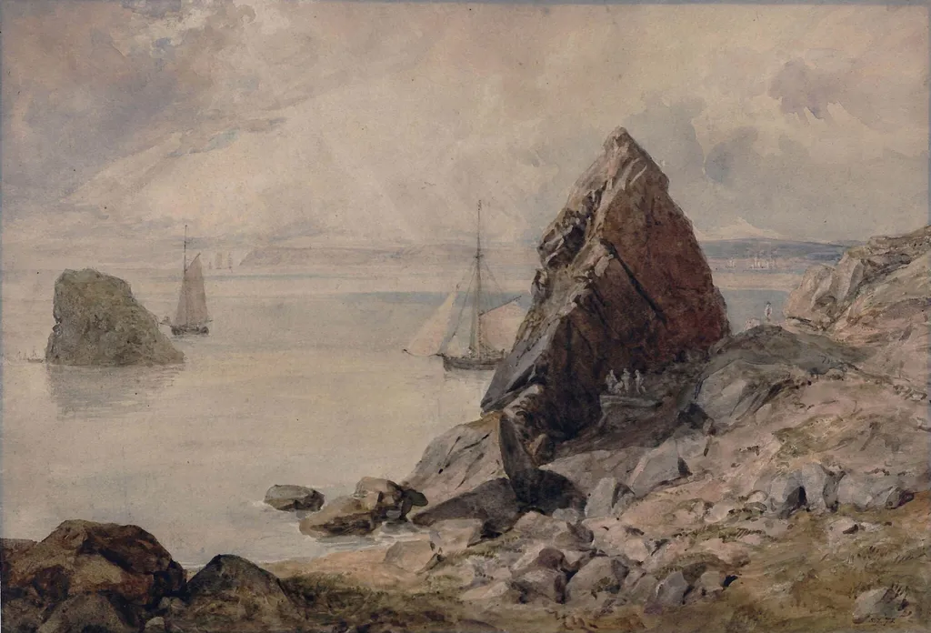 The Shag Rock, Tor Bay, by Edward Swinburne, watercolor, 1790