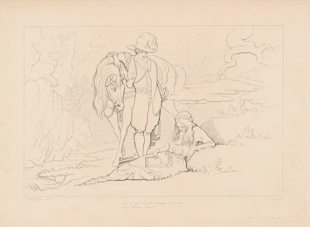 Close He Had Come..., by Edward Webb, ink, 1846