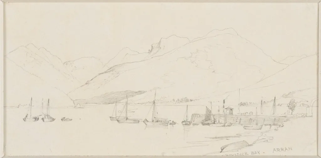 Brodick Bay, Arran, by Edward William Cooke, 1838