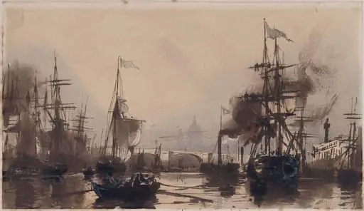 London Bridge, by Edward William Cooke