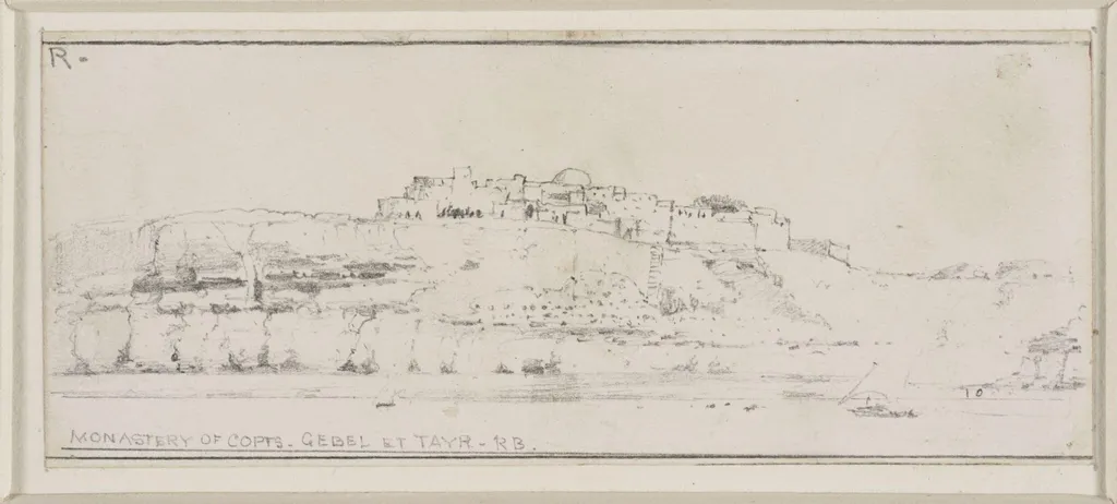 Monastery of Copts at Gebel et Tayr, by Edward William Cooke, 1874