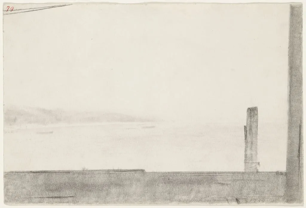 Untitled, by Edwin Dickinson, graphite, 1933