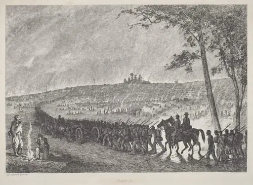 Going Into Camp at Night, by Edwin Forbes