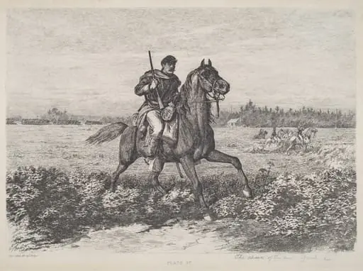 The Advance of the Cavalry, by Edwin Forbes