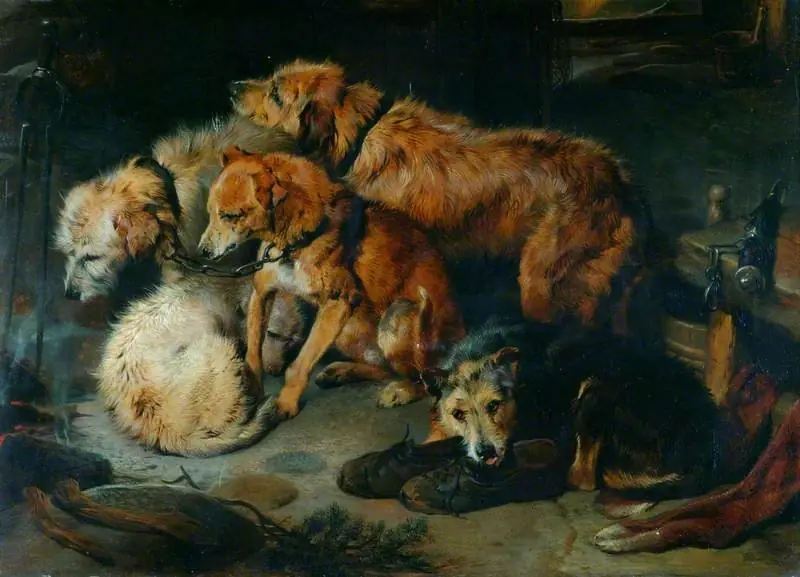 A Fireside Party, by Edwin Landseer