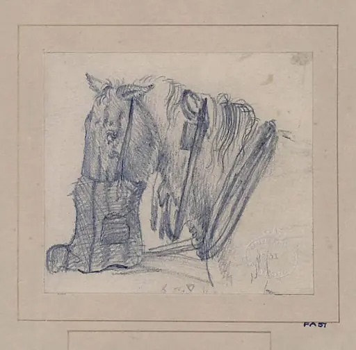 Drawing of a horse, by Edwin Landseer