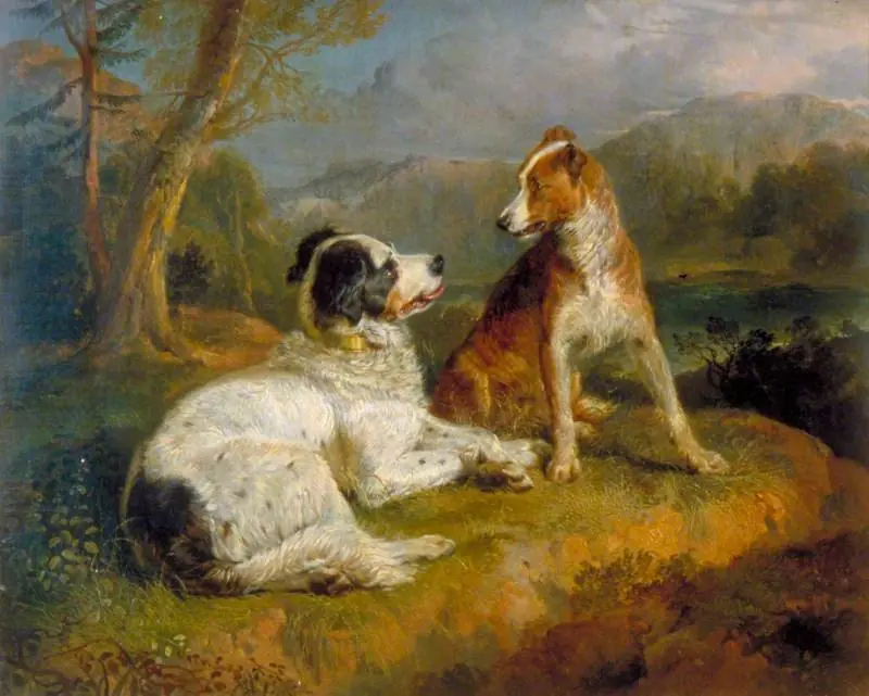 'The Twa Dogs' (from the poem by Robert Burns), by Edwin Landseer