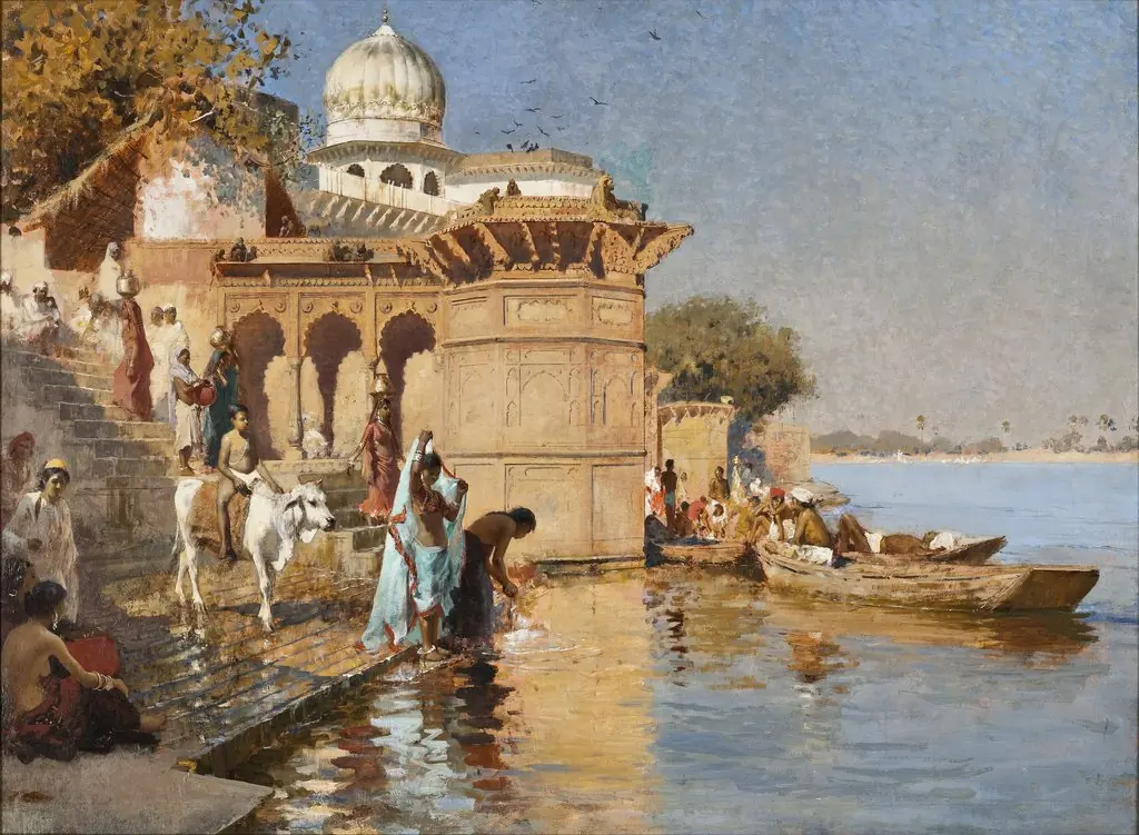 Along the Ghats, Mathura, by Edwin Lord Weeks
