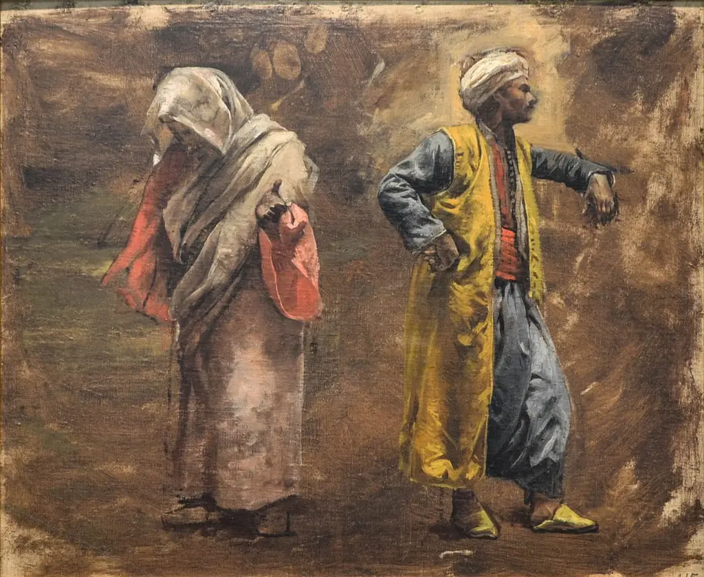 Study of Two Figures, by Edwin Lord Weeks