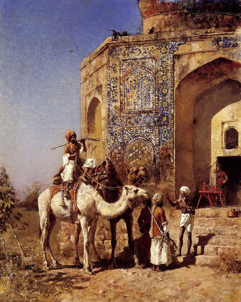 The Old Blue-Tiled Mosque outside Delhi, by Edwin Lord Weeks