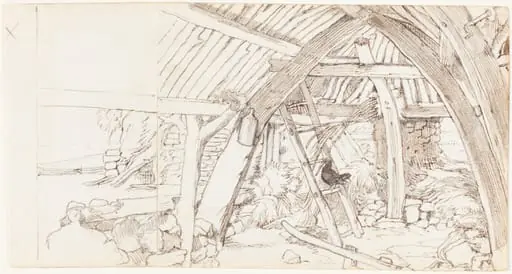 The Barn, by Edwin, Sir Landseer