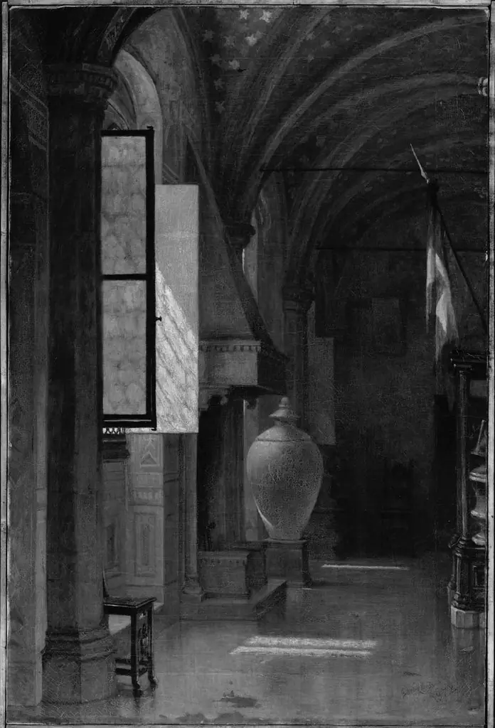 A Room in the Bargello, Florence, by Edwin White
