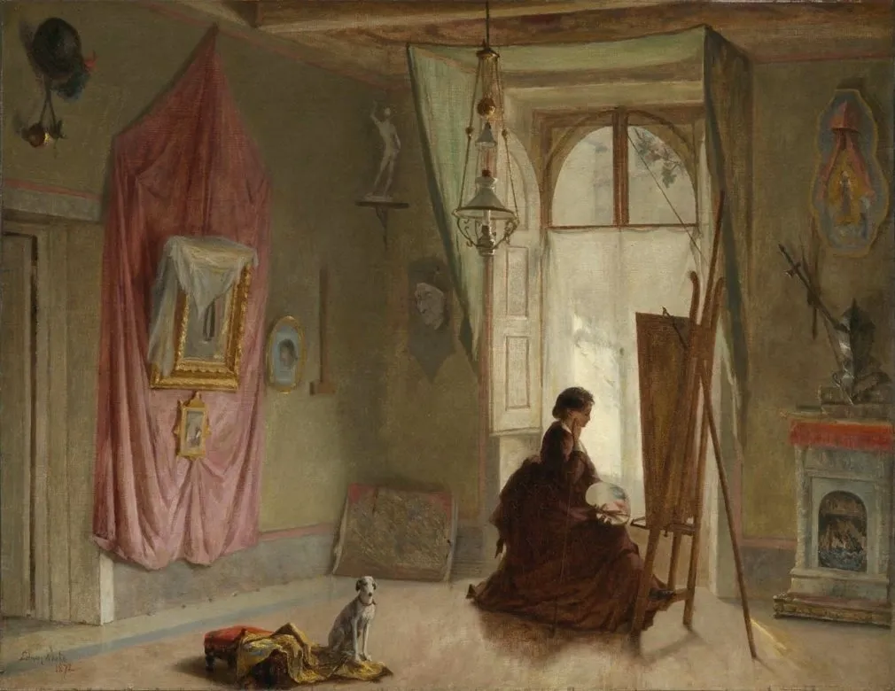 Studio Interior, by Edwin White, oil, 1872