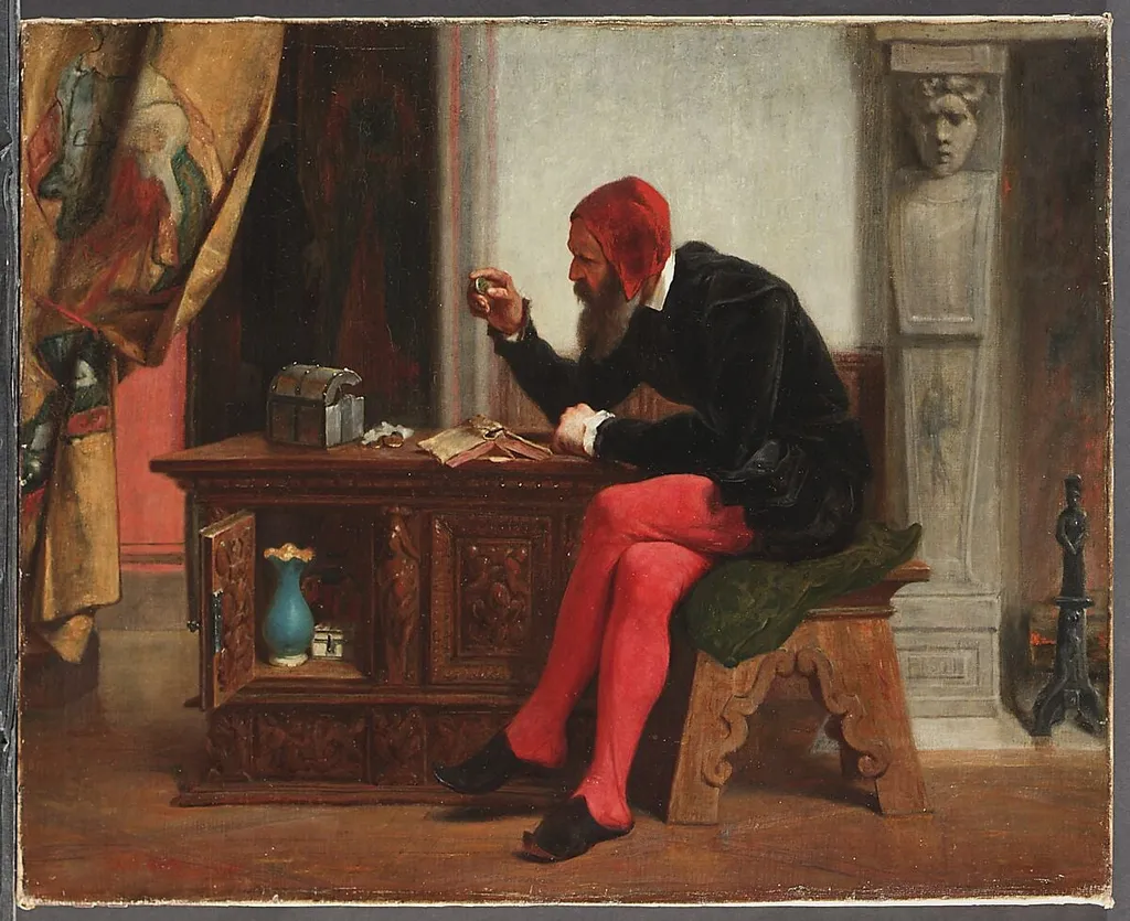The Antiquary, by Edwin White, oil, 1855