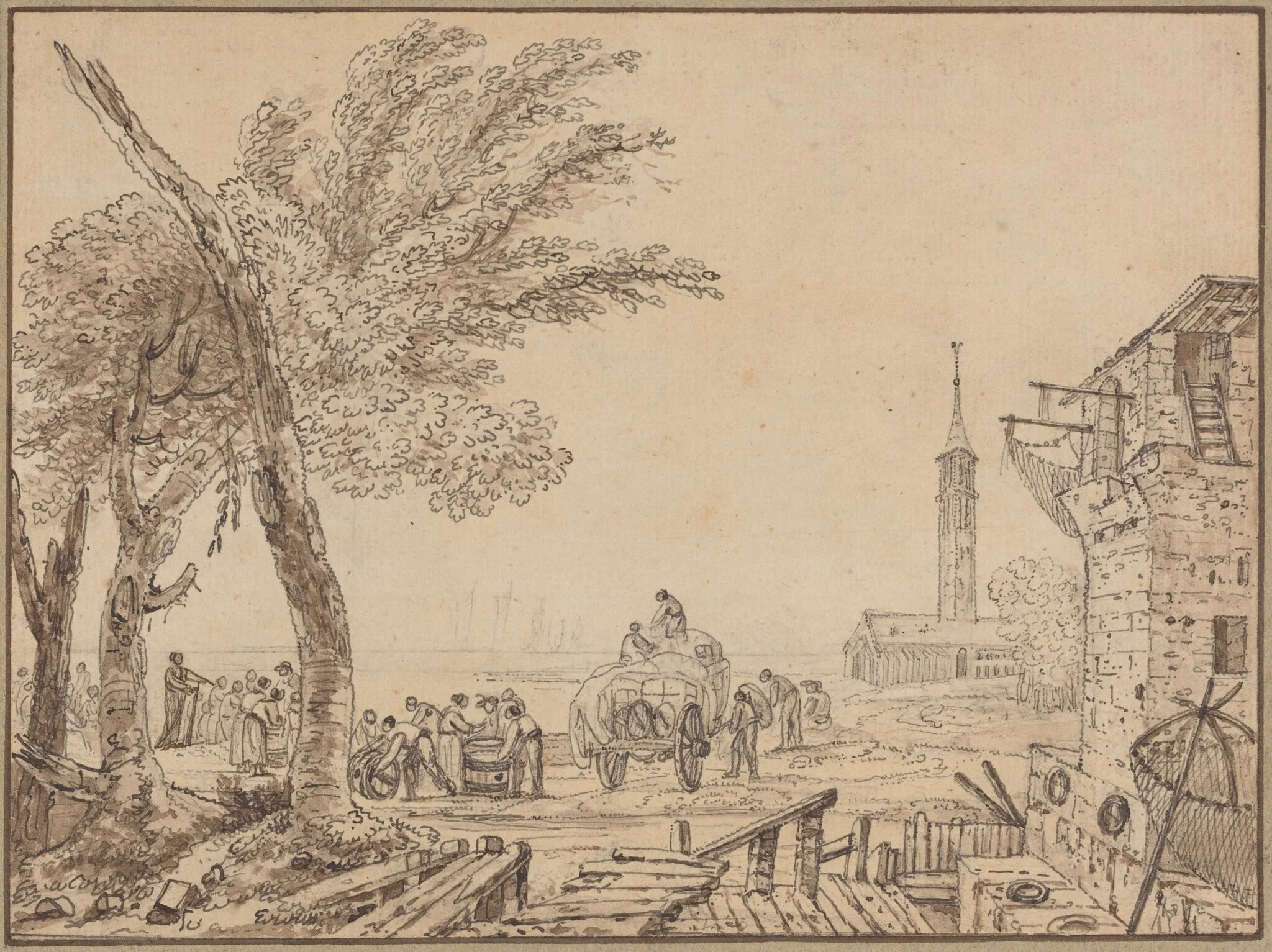 View of a Port, detail